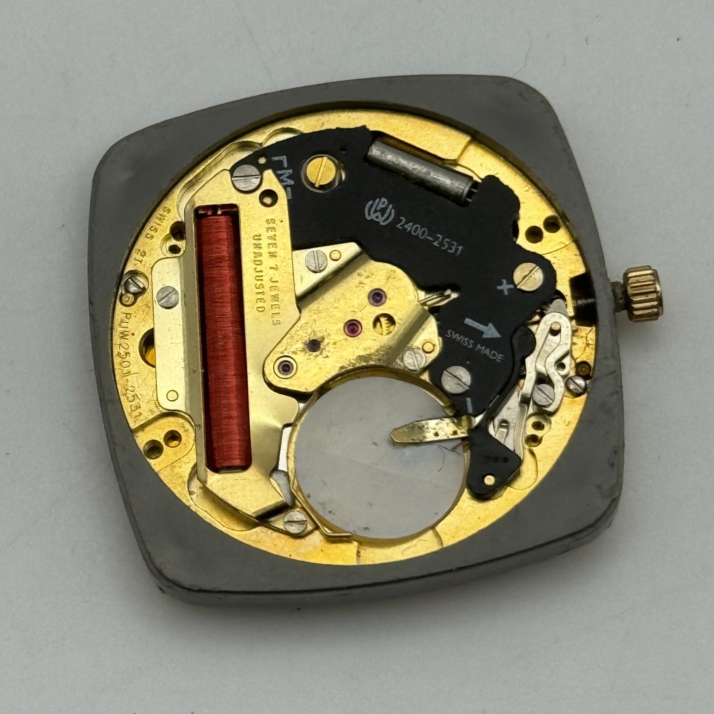 26.1mm Men’s Marvin PUW 2501 - 2531 Quartz Watch Movement Vintage PARTS SPARES