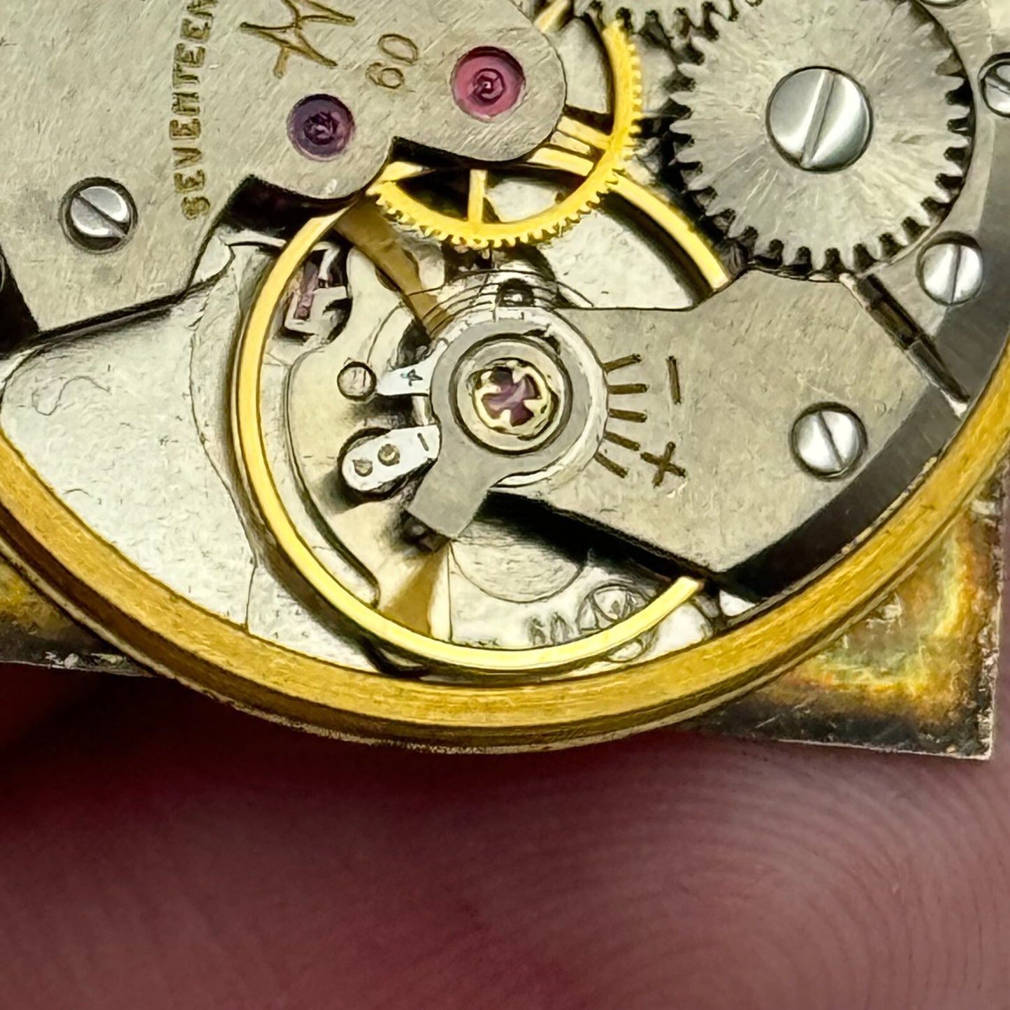 25.7mm Hamilton Cal 60 Good Balance Manual Wind Watch Movement PARTS REPAIR