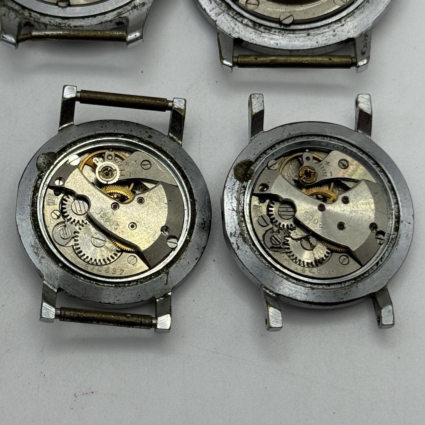 9 x Vintage Soviet Manual Wind Watch Heads For Parts Repair Job Lot Bundle