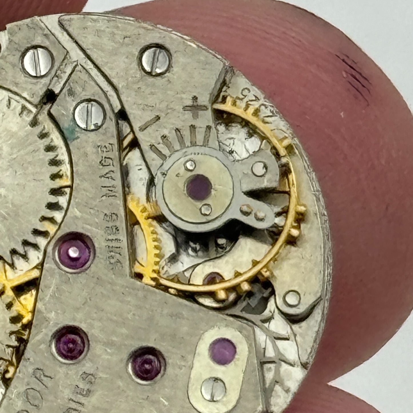 19.6mm Tudor Cal 2325 & 4.2mm Rolex Crown Manual Wind Swiss Watch Movement PARTS