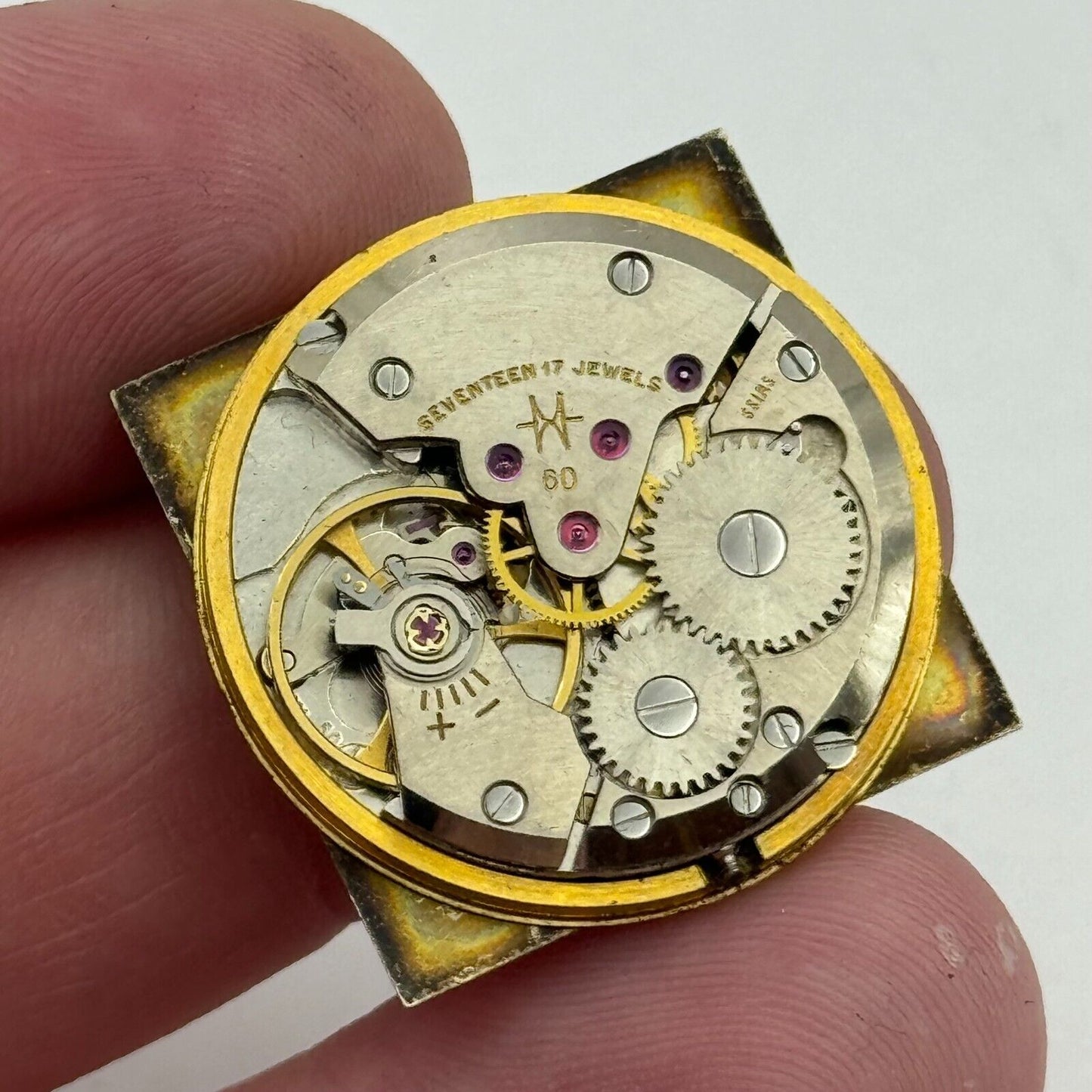 25.7mm Hamilton Cal 60 Good Balance Manual Wind Watch Movement PARTS REPAIR