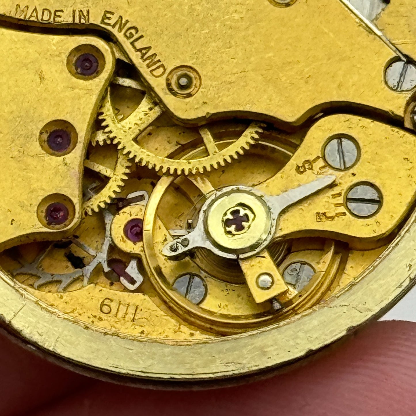 30.5mm Mens Smiths De Luxe Cal 6111 Shockproof Manual Wind Watch Movement PARTS