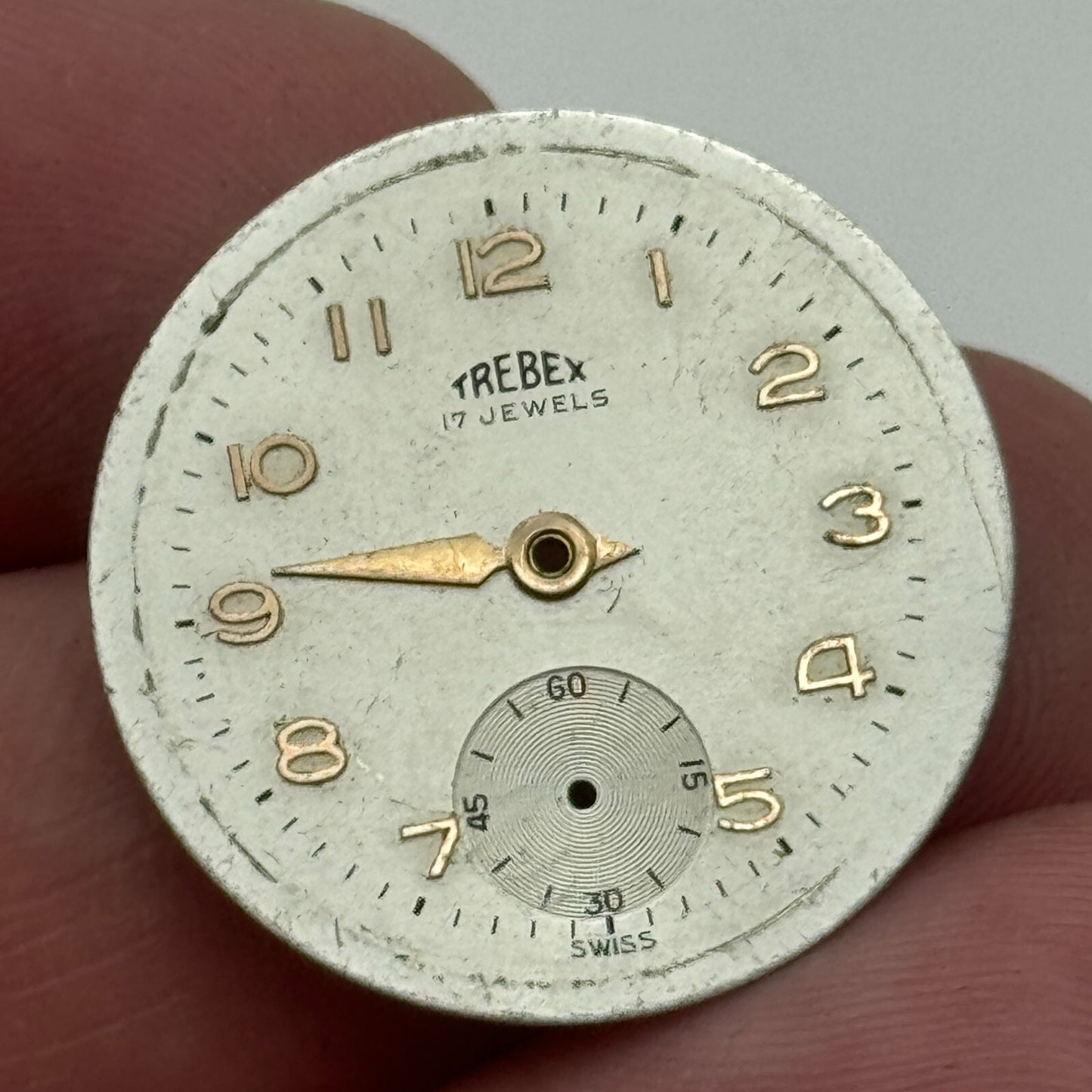 23.7mm Enicar A-R 412 Swiss Balance Ok Manual Wind Watch Movement Vintage PARTS