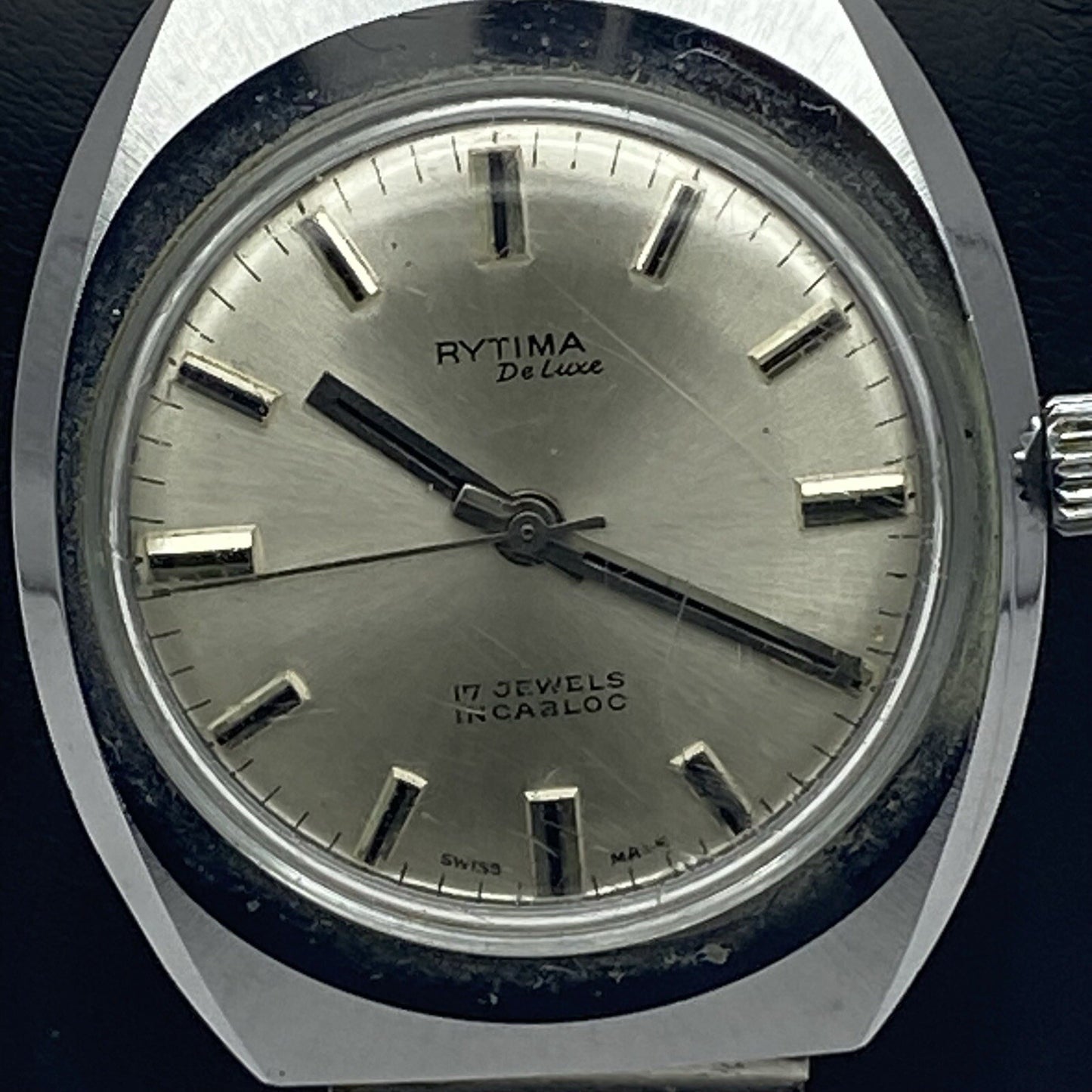 35mm RUNNING TO REPAIR Vintage Rytima De Luxe Ronda RAX 1233 Movement For Parts