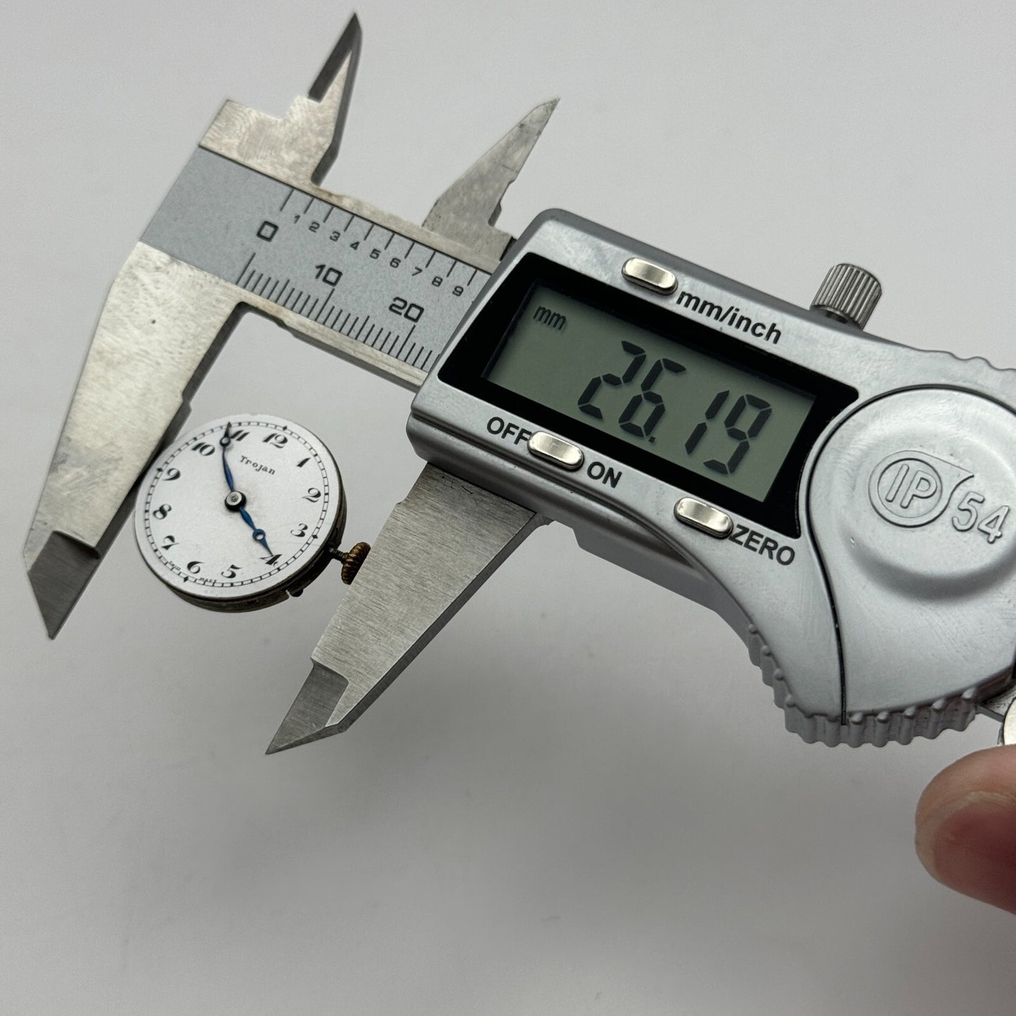 22mm Trojan 9 3/4 Swiss 15 Jewels Trench Watch Movement Manual Wind PARTS SPARES