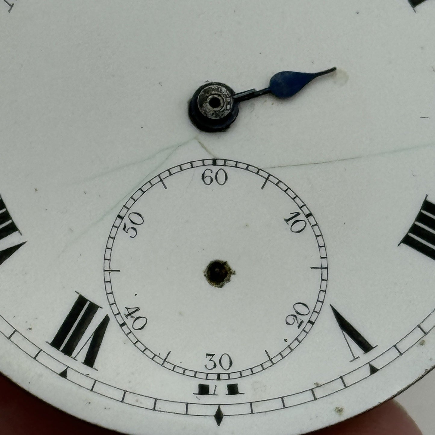 42.8mm Buren Sub Seconds Vintage Pocket Watch Movement And Dial PARTS SPARES