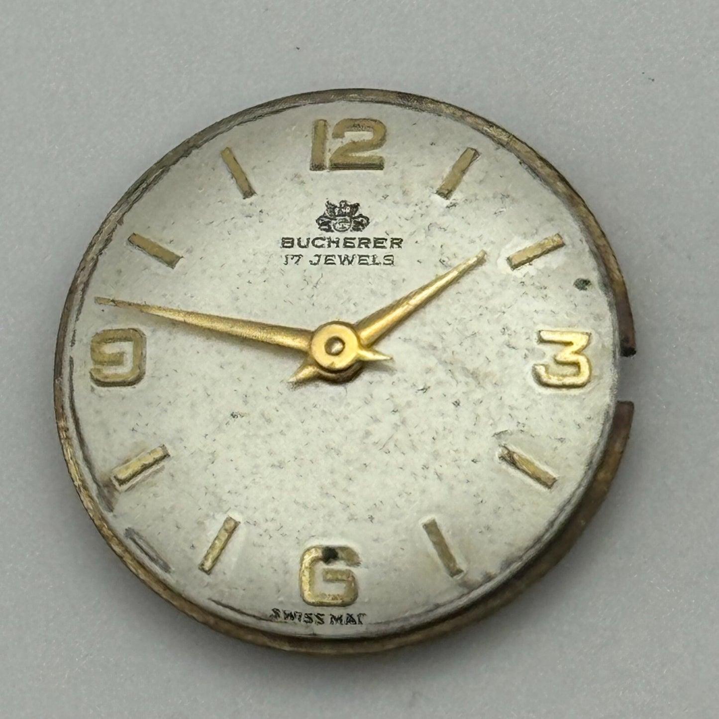 17.1mm Bucherer ETA 2510 Ladies Manual Wind Watch Movement Swiss Vintage PARTS