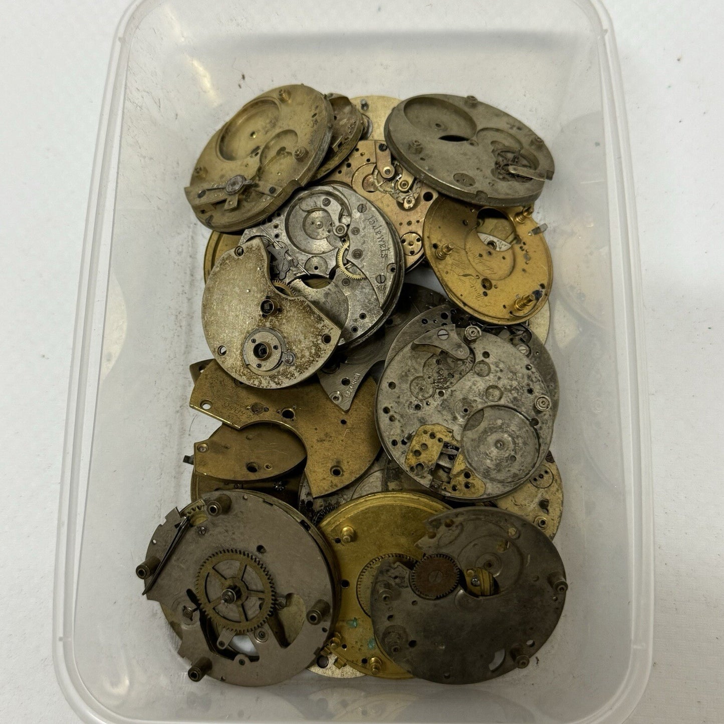 390 Grams Mixed Partial Pocket Watch Movements Watchmakers Job Lot Spares Parts