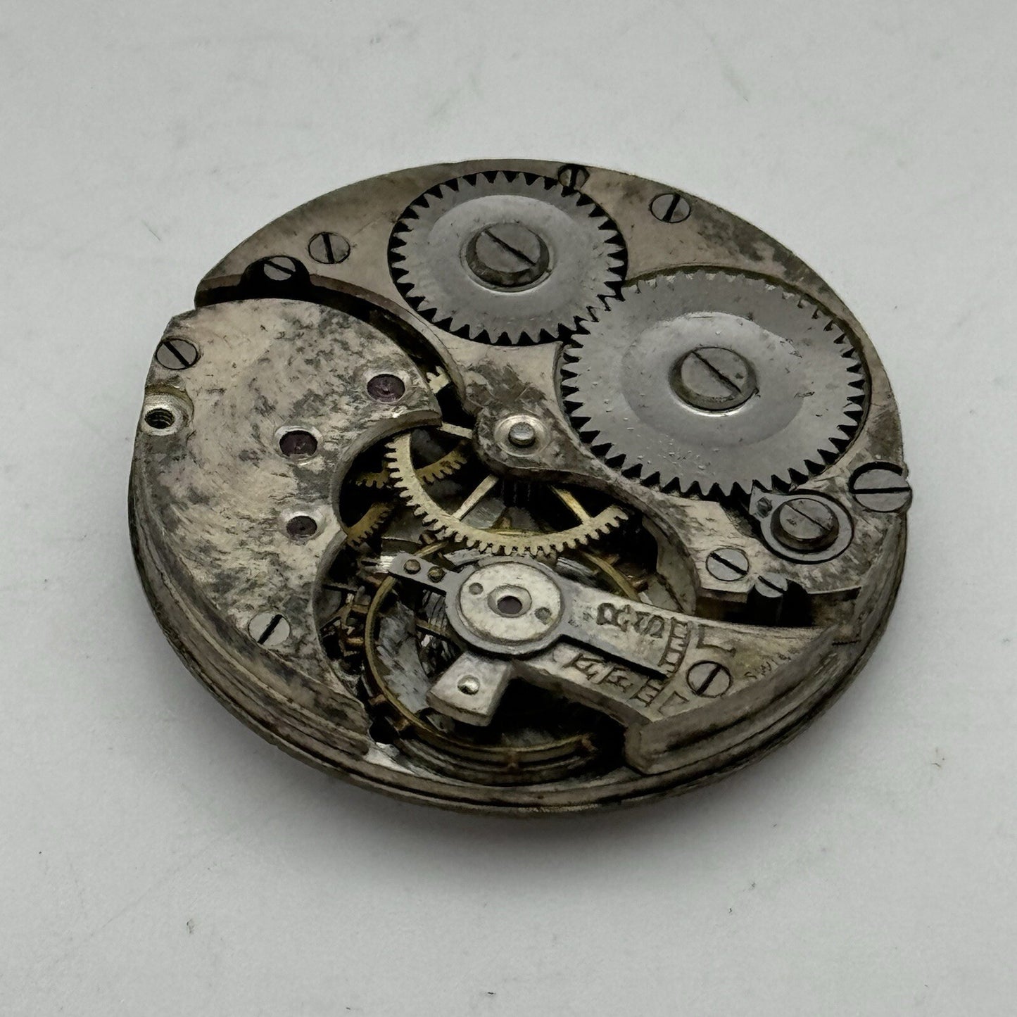 32.6mm Men’s Large Military Trench Watch Movement Swiss Made PARTS REPAIR