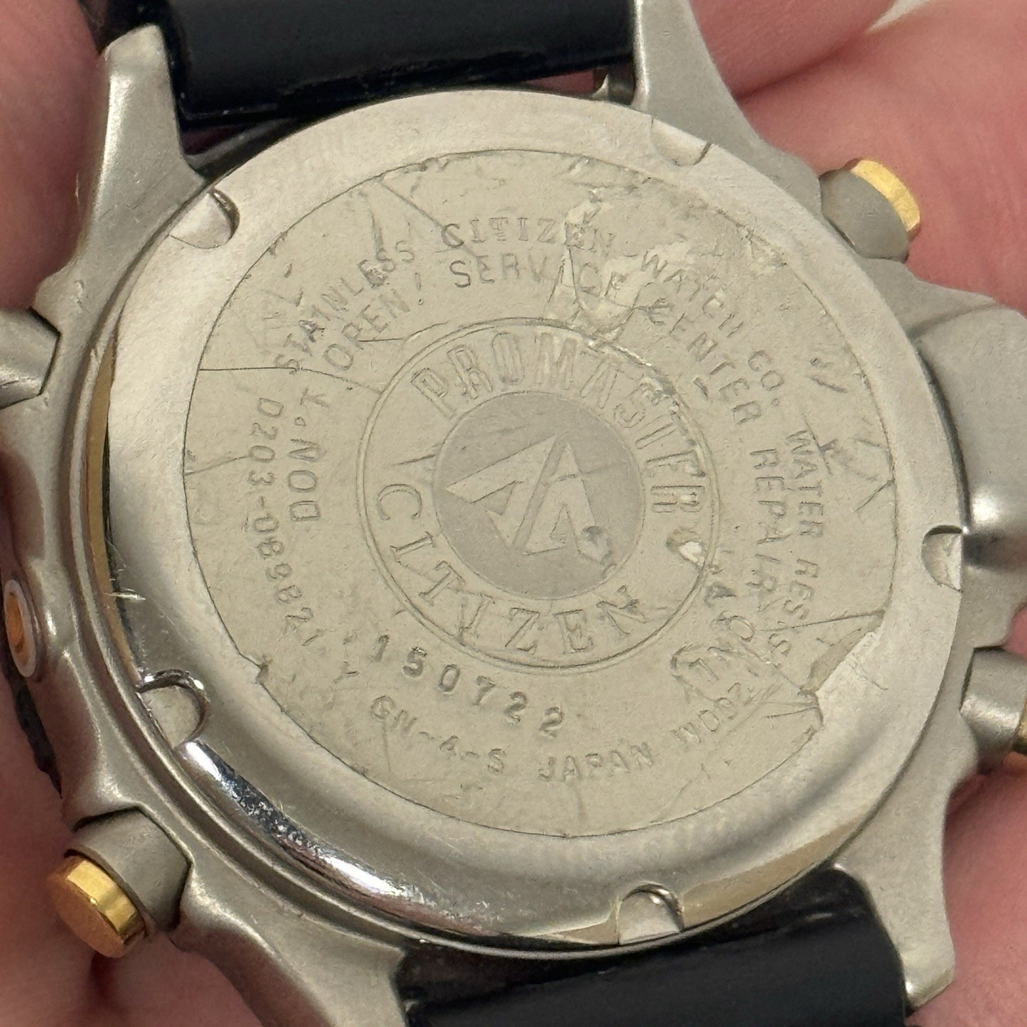 46mm Citizen Promaster Hyper Aqualand D203-089821 Digital Watch Runs To Repair