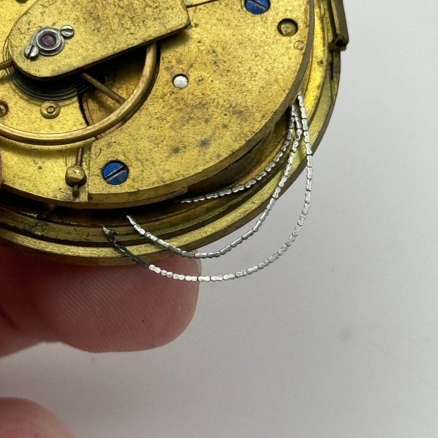45.4mm Unidentified English Fusee Chain Present Pocket Watch Movement PARTS