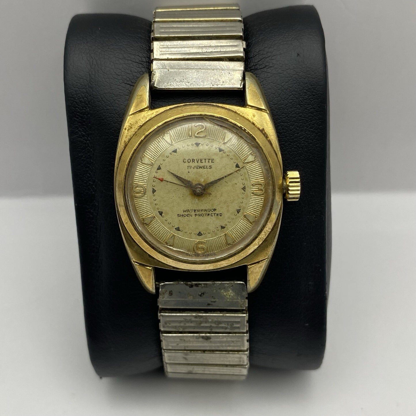 27mm Ladies Manual Wind Corvette Shock Protected Watch To Repair NON WORKING