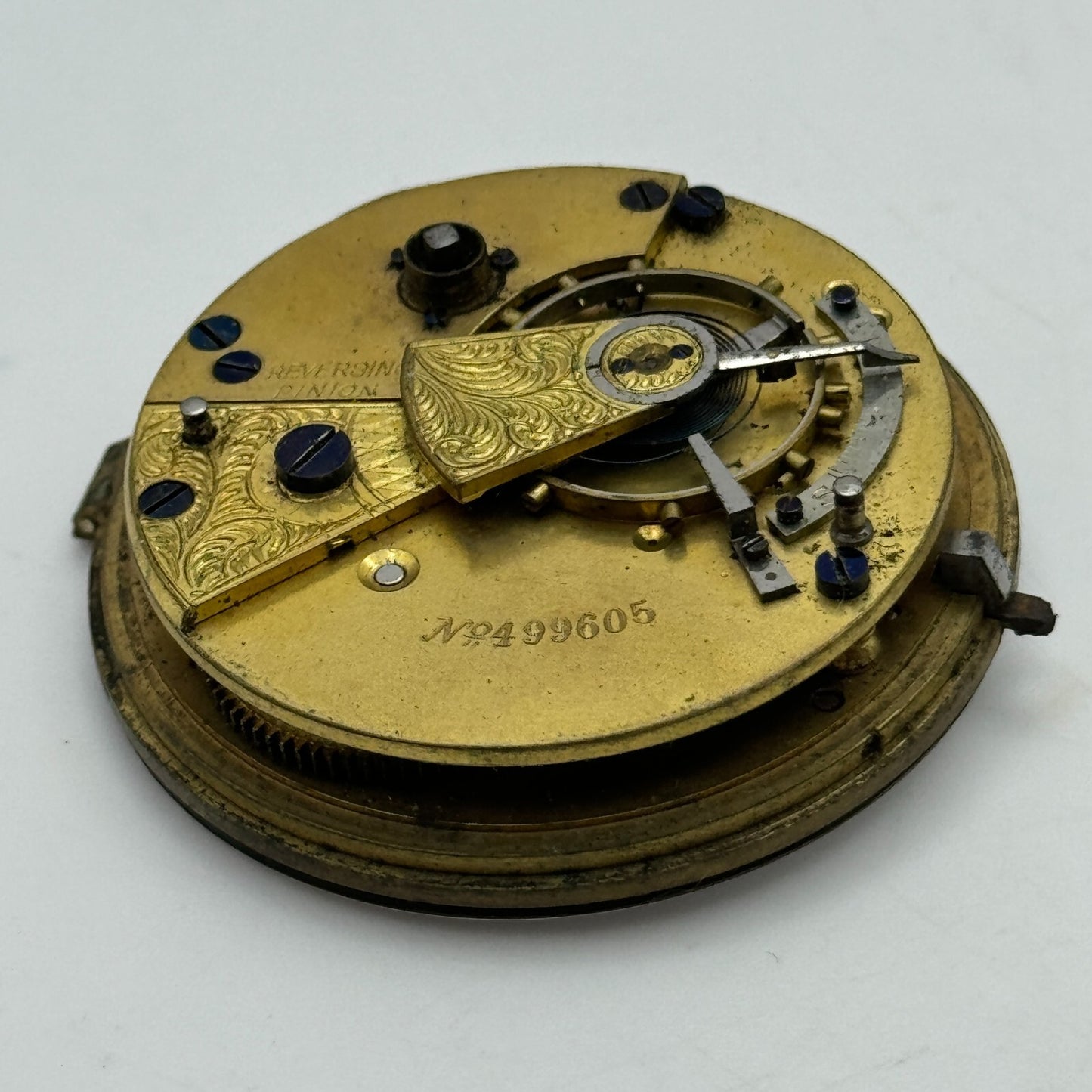 44.6mm Antique J G Graves Sheffield English Express Lever Pocket Watch Movement