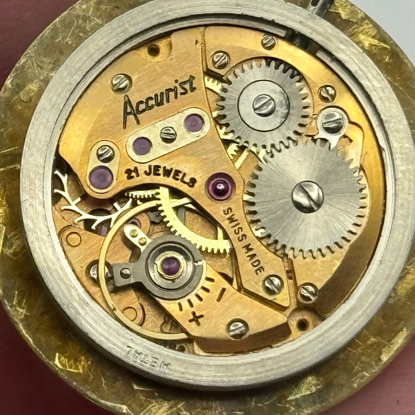 17.5mm Accurist Felsa F 4122 Manual Wind 21 Jewels Swiss Watch Movement PARTS