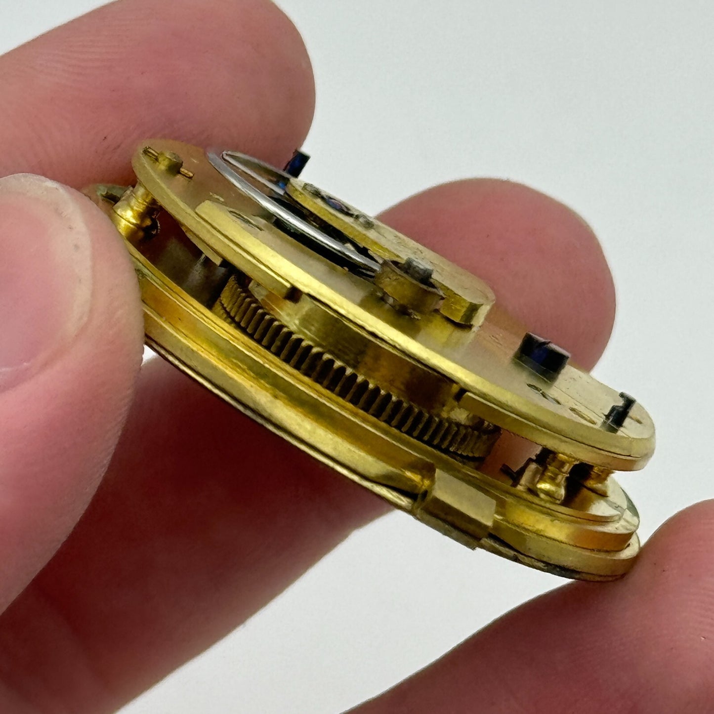 43mm Antique Good Quality Unidentified English Pocket Watch Movement PARTS SPARE