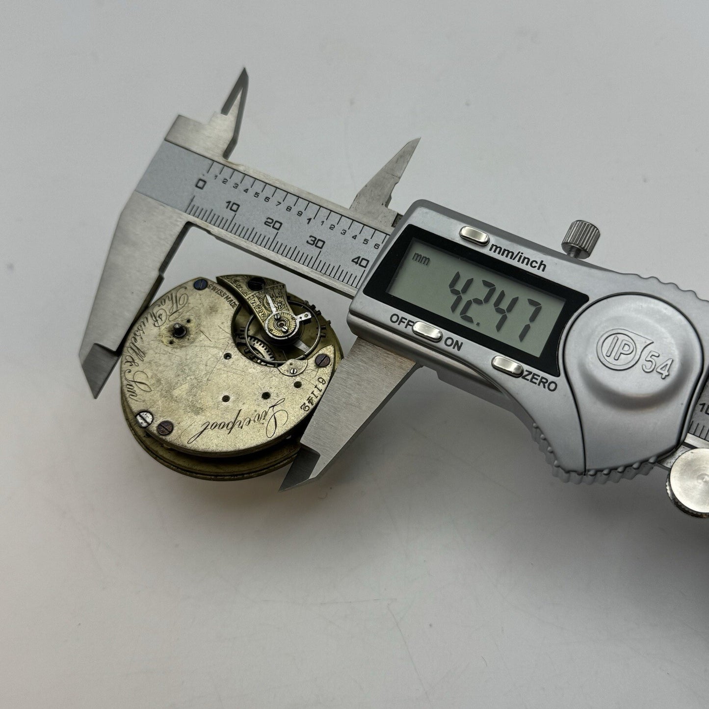 45.7mm Thomas Russell & Son Liverpool Pocket Watch Movement FOR PARTS Restore