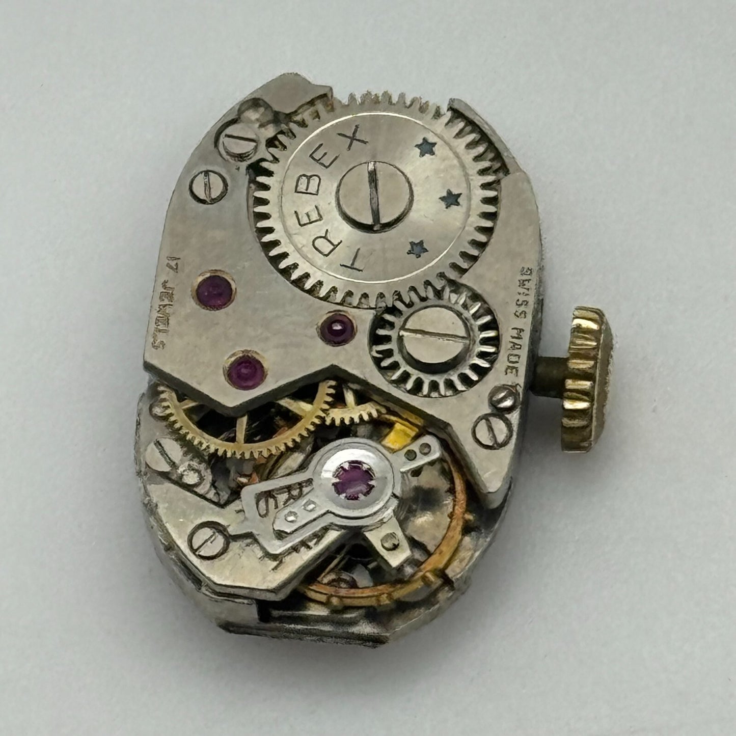 12.7mm Running Trebex FHF 190 Manual Wind 17 Jewels Swiss Watch Movement PARTS
