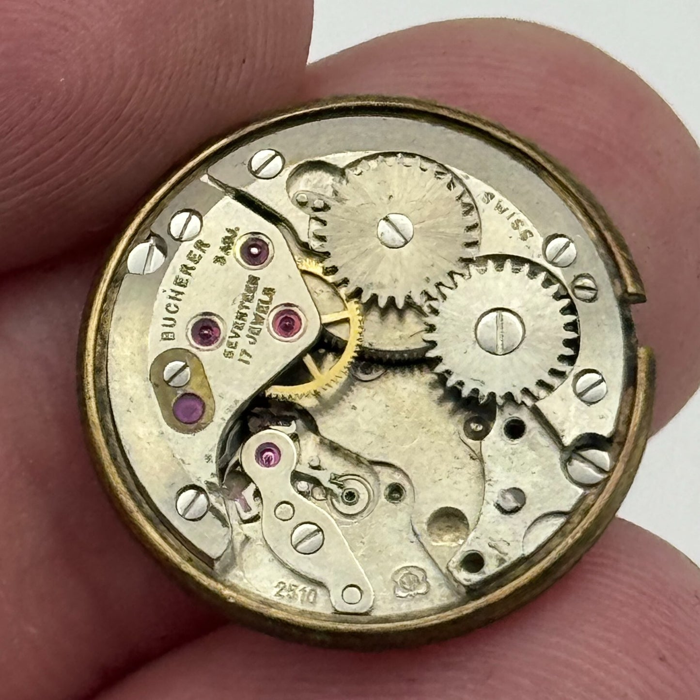 17.1mm Bucherer ETA 2510 Ladies Manual Wind Watch Movement Swiss Vintage PARTS