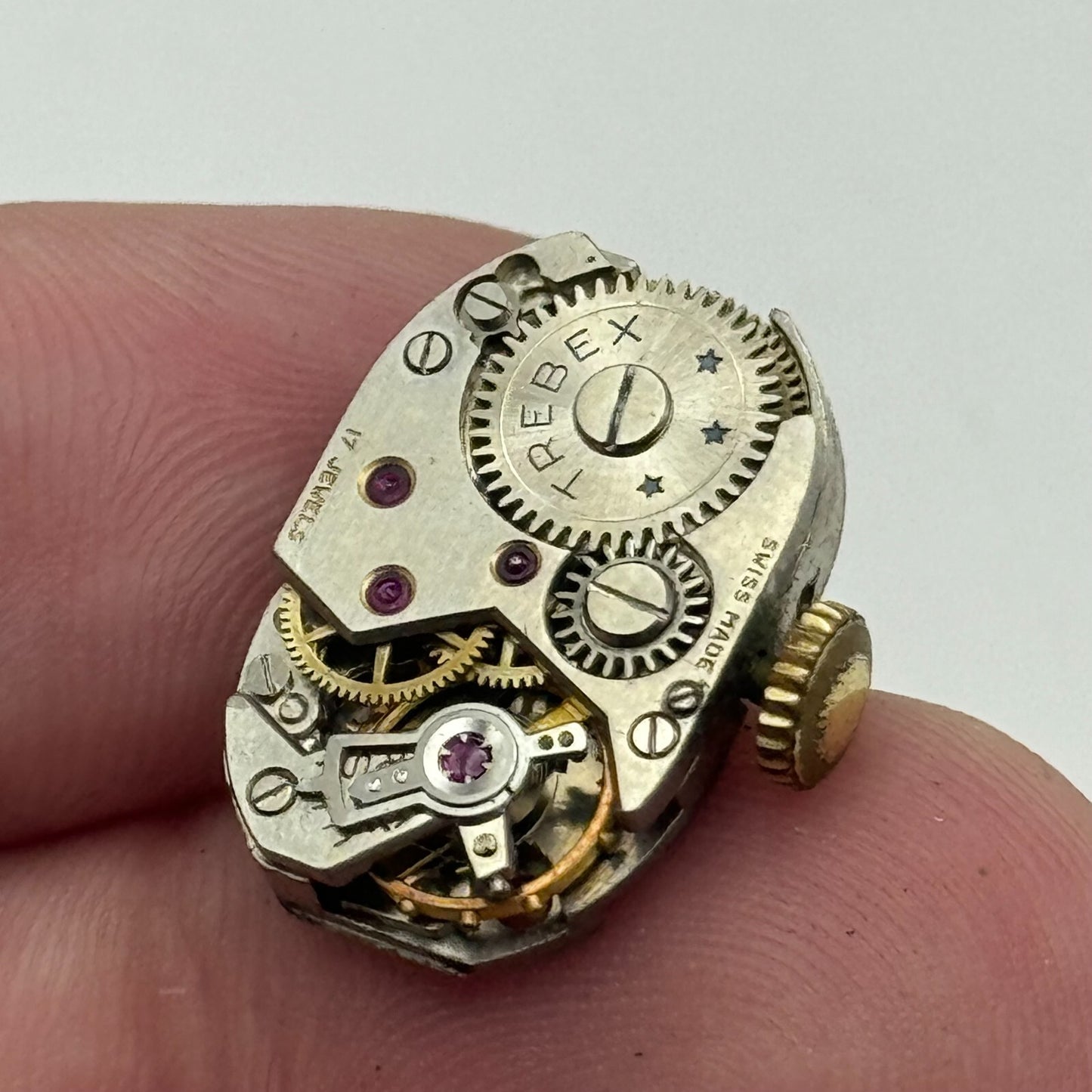 12.7mm Running Trebex FHF 190 Manual Wind 17 Jewels Swiss Watch Movement PARTS