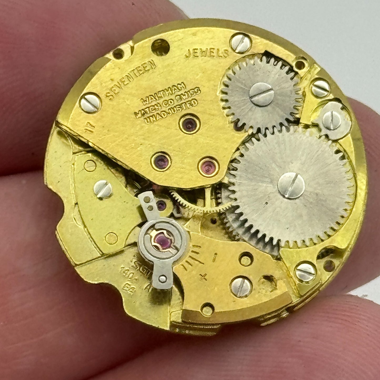 25.9mm Waltham SGT 140-A E4 Manual Wind Watch Movement Swiss Vintage PARTS SPARE