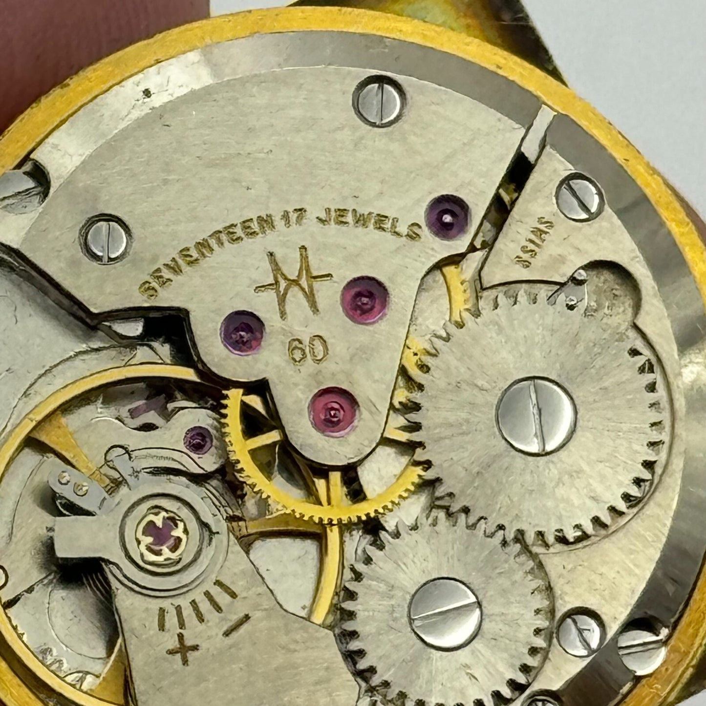 25.7mm Hamilton Cal 60 Good Balance Manual Wind Watch Movement PARTS REPAIR
