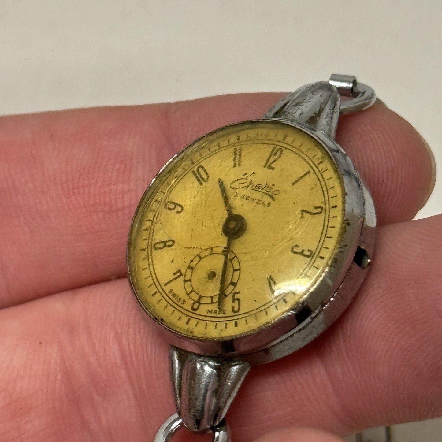 23mm Ladies Manual Wind Chelco EB 1226 Movement Watch NON WORKING
