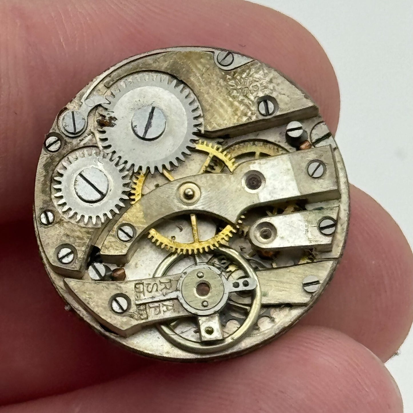 23.6mm Unidentified Cylinder Escapement Trench Watch Movement Manual Wind PARTS