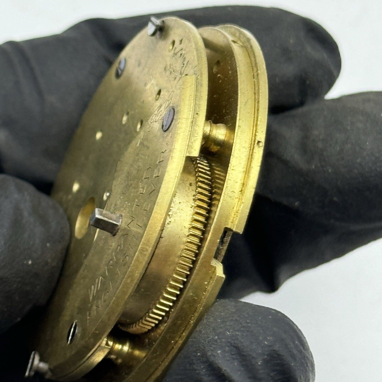 45.8mm Warranted English Lever Pocket Watch Movement FOR PARTS Restoration