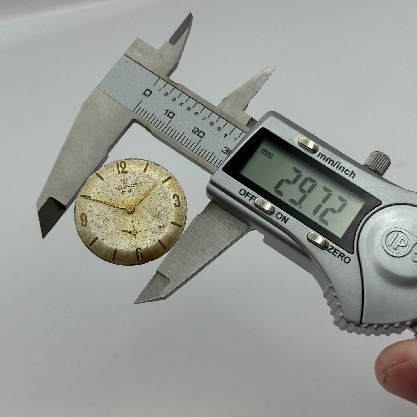 25.9mm Helbros PS32 Manual Wind Swiss 7 Jewels Watch Movement Vintage PARTS