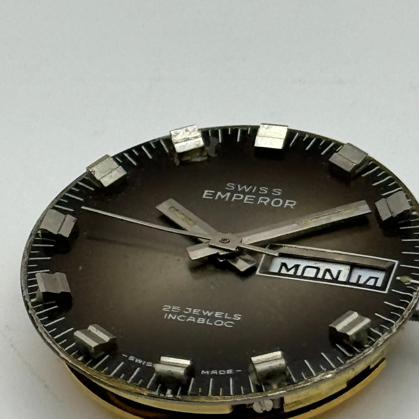 25.5mm Mens Running Swiss Emperor FHF 908 Automatic Watch Movement Vintage PARTS