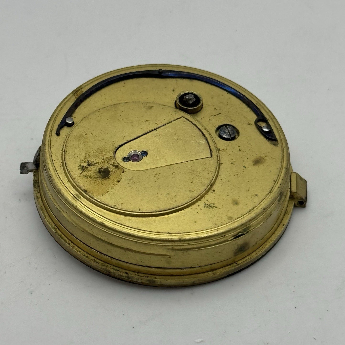 43mm Antique Fusee Good Balance Pocket Watch Movement - Chain Present PARTS