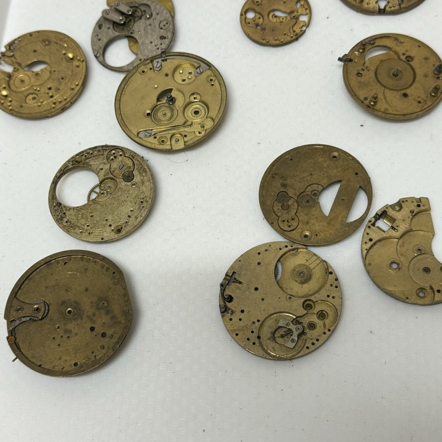 500 Grams Mixed Partial Pocket Watch Movements Watchmakers Job Lot Spares Parts