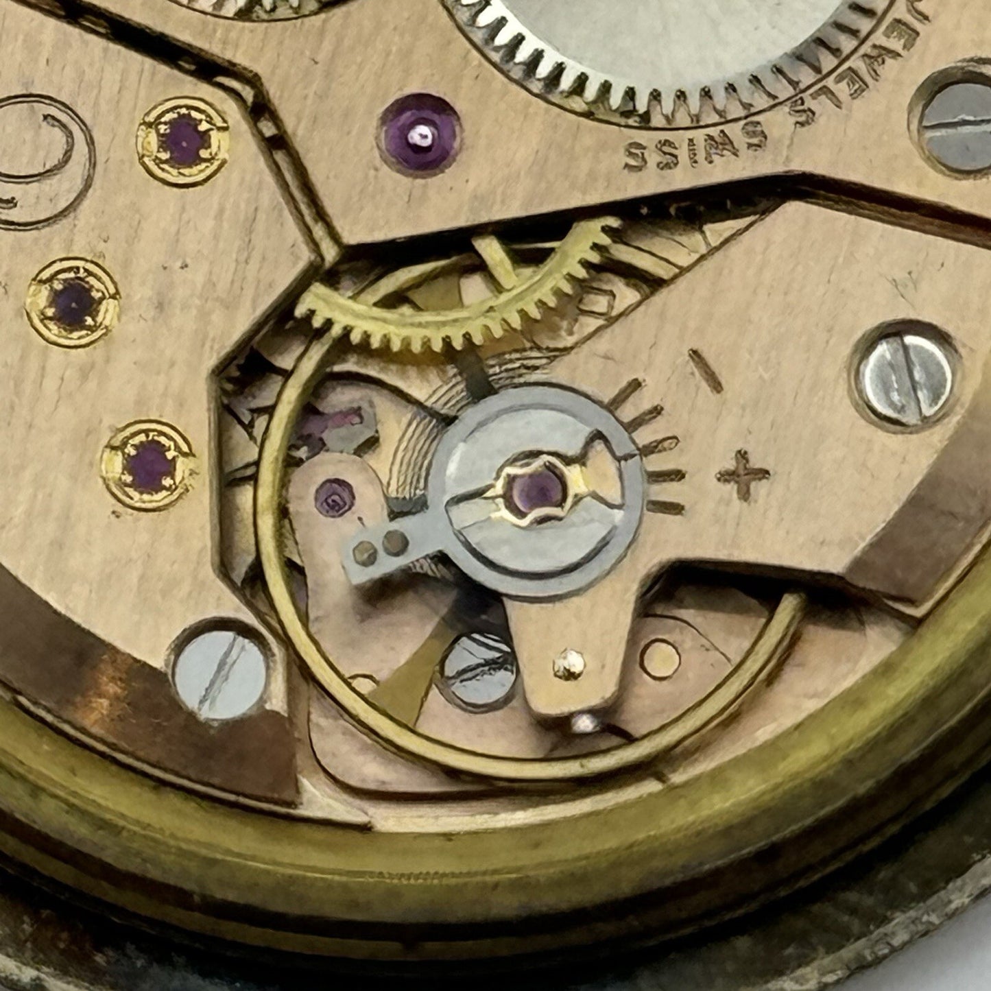 31.4mm Running Peseux Excalibur Good Balance Watch Movement Dial Hands