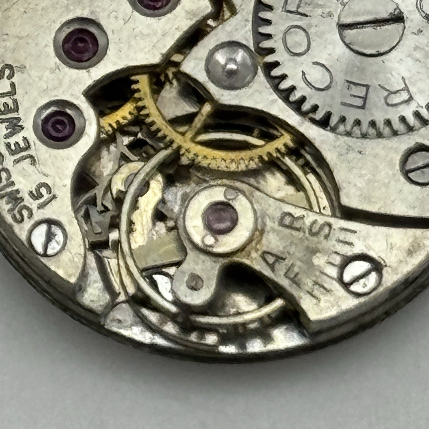 19.6mm Record 15 Jewels Swiss Manual Wind Watch Movement Vintage PARTS SPARES