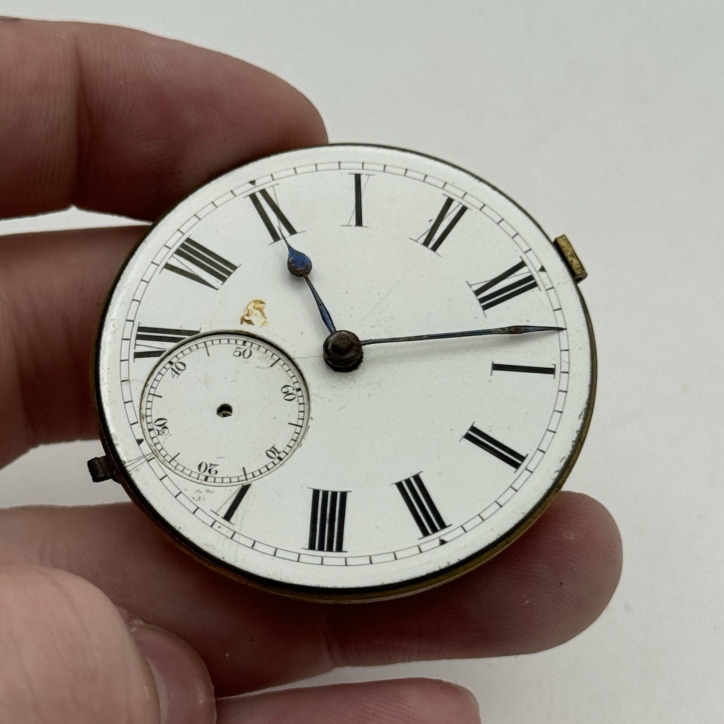 45.5mm Antique Unidentified Fusee Pocket Watch Movement - PARTS REPAIR SPARES