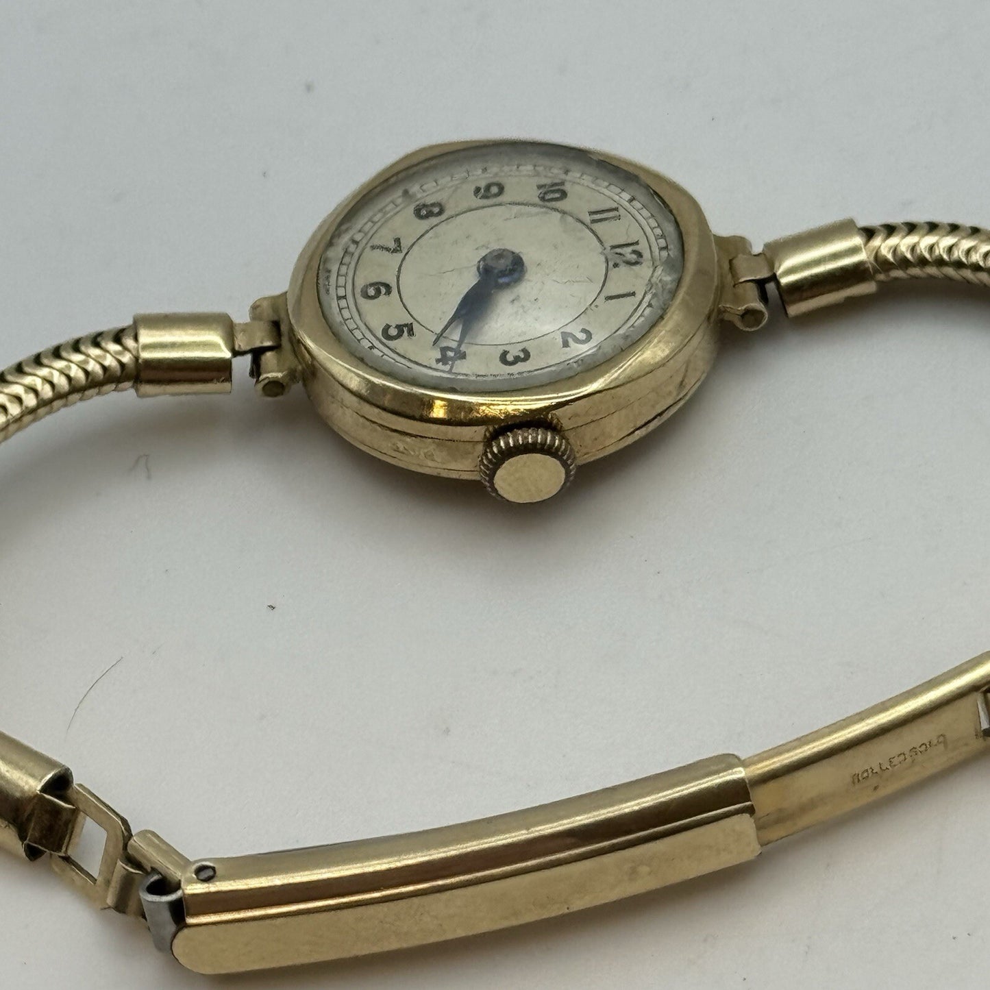 21mm Buren Dennison 9ct Gold Ladies Swiss Manual Wind Watch To Restore Vintage