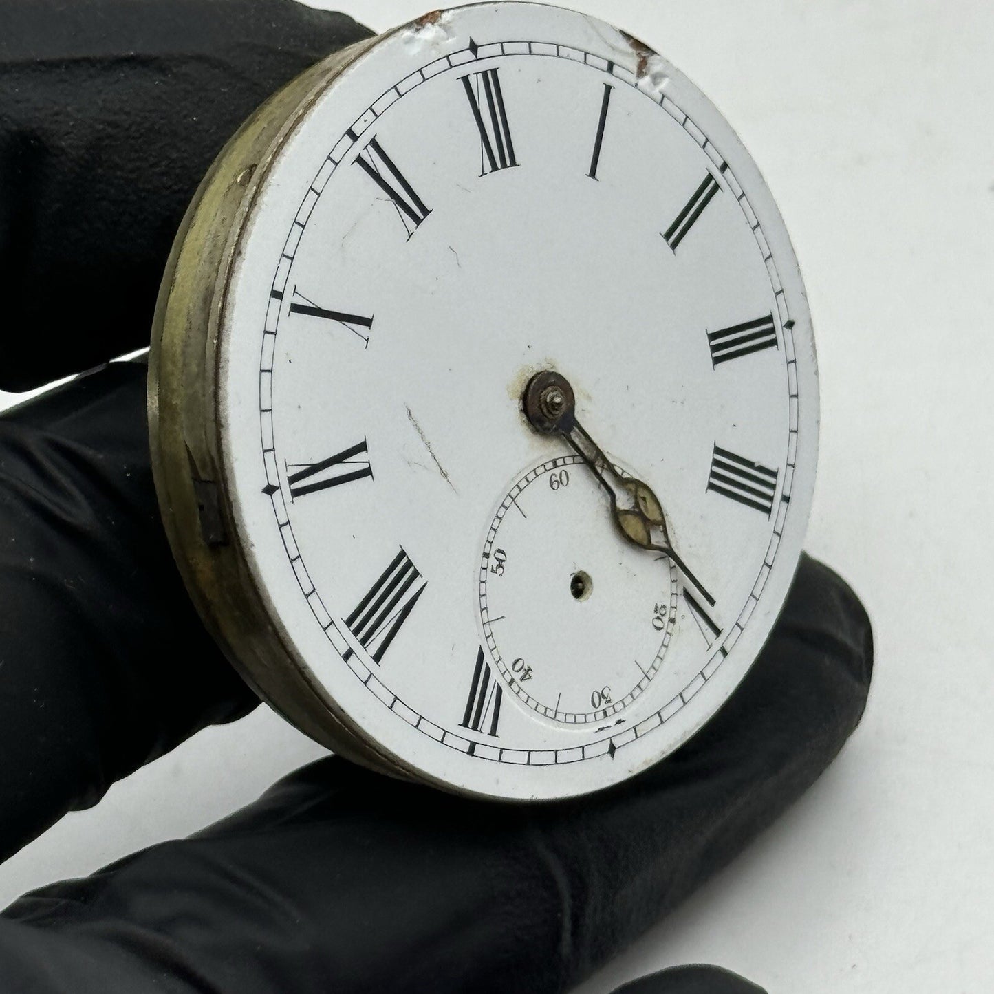 43mm Unidentified 1 x Military Hand Pocket Watch Movement Dial FOR PARTS Repair