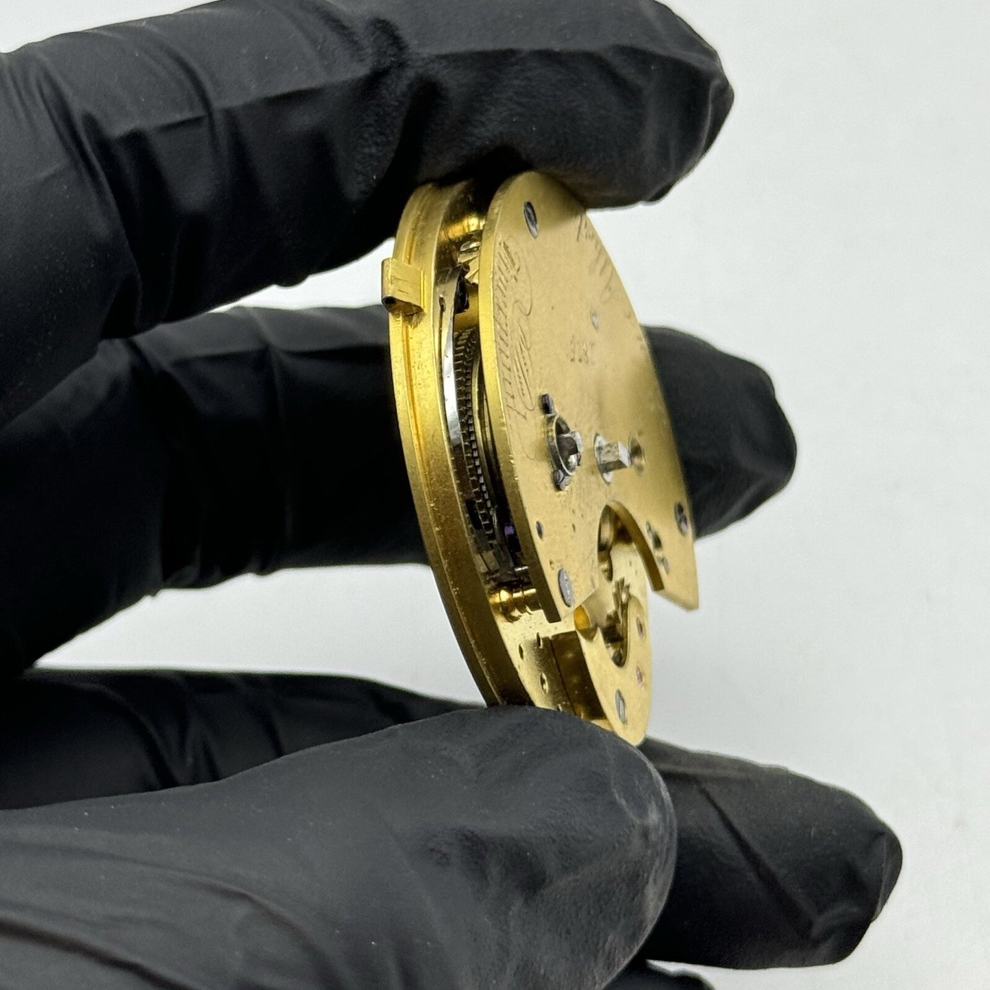 43mm Manual Wind John Atherton Liverpool Fusee Pocket Watch Movement FOR PARTS