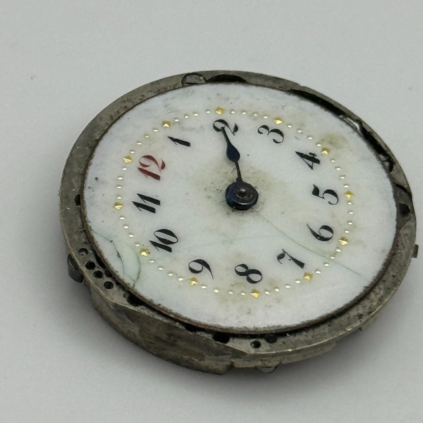 24.5mm Antique Cylinder Escapement Swiss Trench Watch Movement Manual Wind PARTS