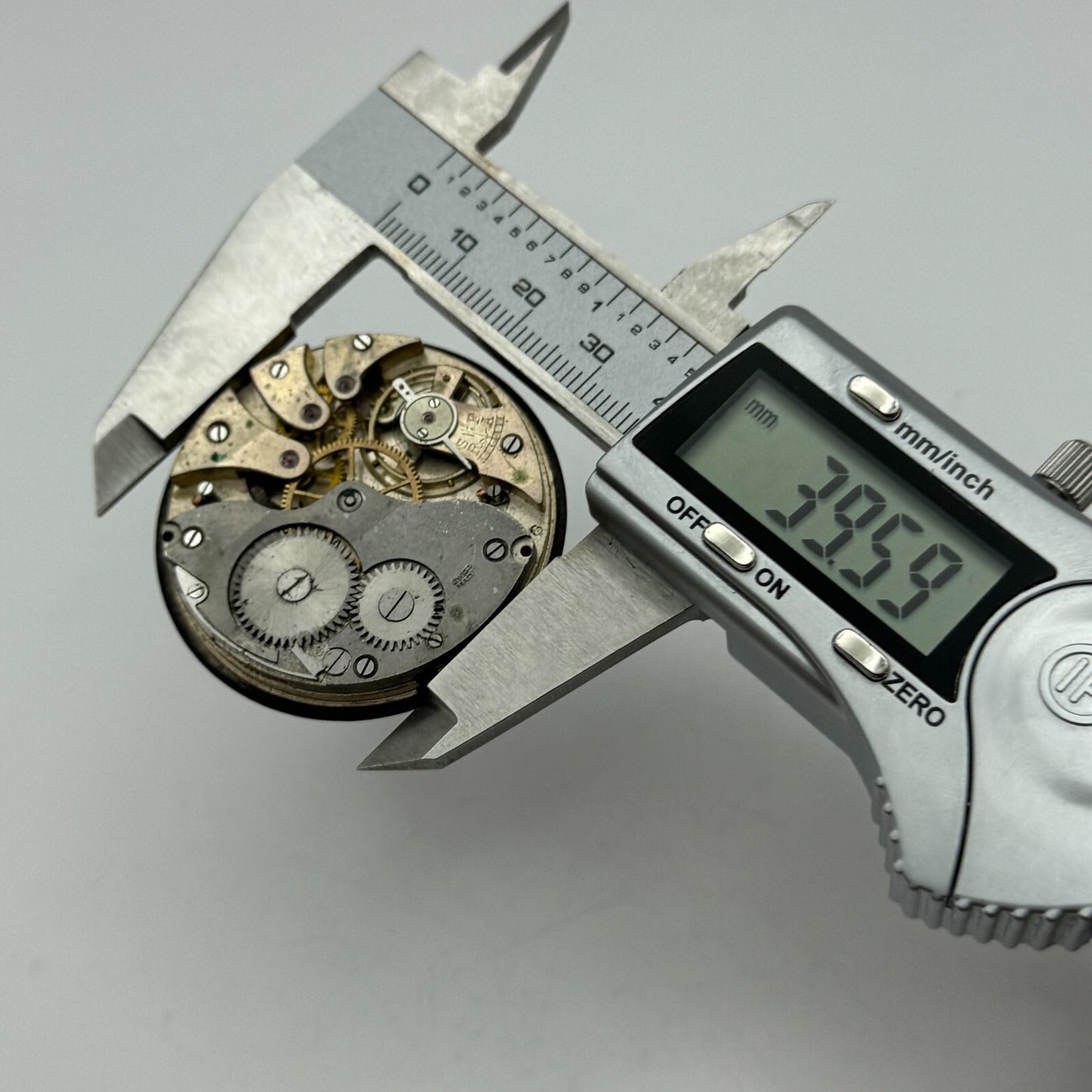 43mm Vintage Open Face Swiss Balance Intact Pocket Watch Movement PARTS SPARES