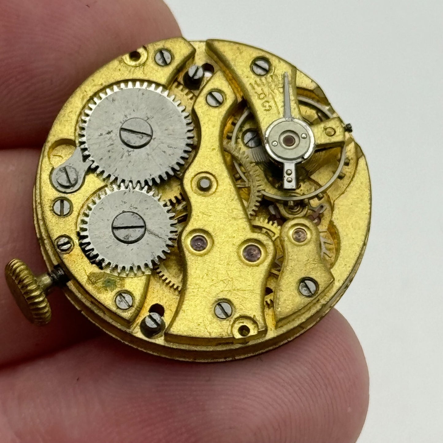 27mm Unidentified Balance Ok Trench Mens Watch Movement Manual Wind Swiss PARTS