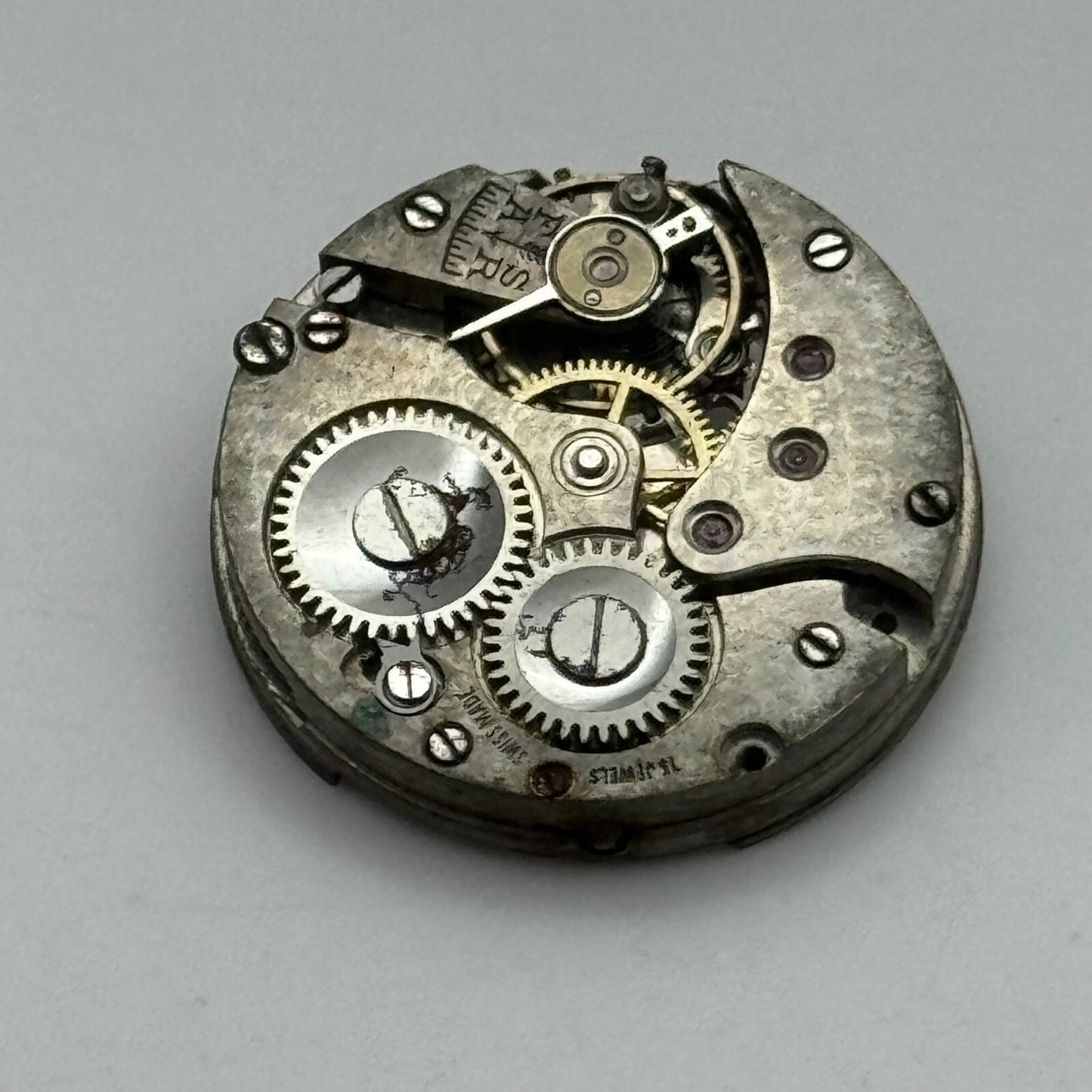 23.6mm 15 Jewels Military Trench Watch Movement Manual Wind Swiss Vintage PARTS