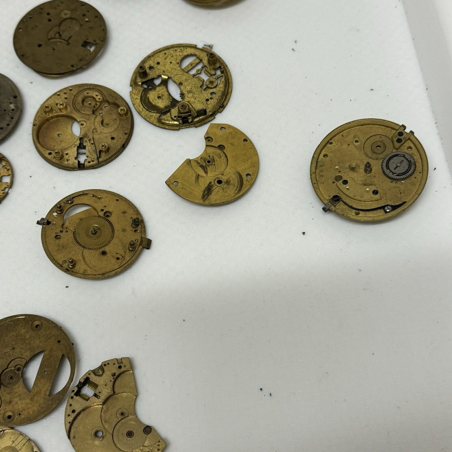 500 Grams Mixed Partial Pocket Watch Movements Watchmakers Job Lot Spares Parts