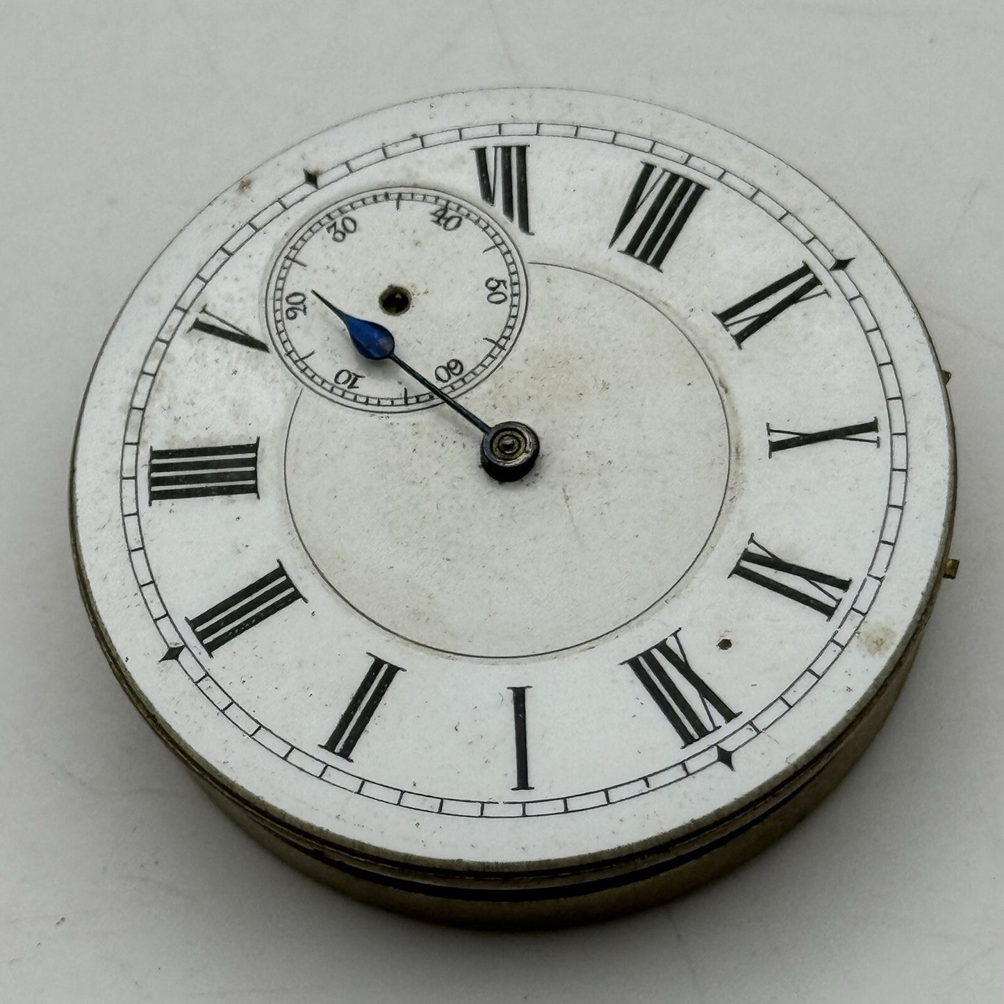 43.2mm Manual Wind Unidentified Pocket Watch Movement Dust Cover Dial FOR PARTS