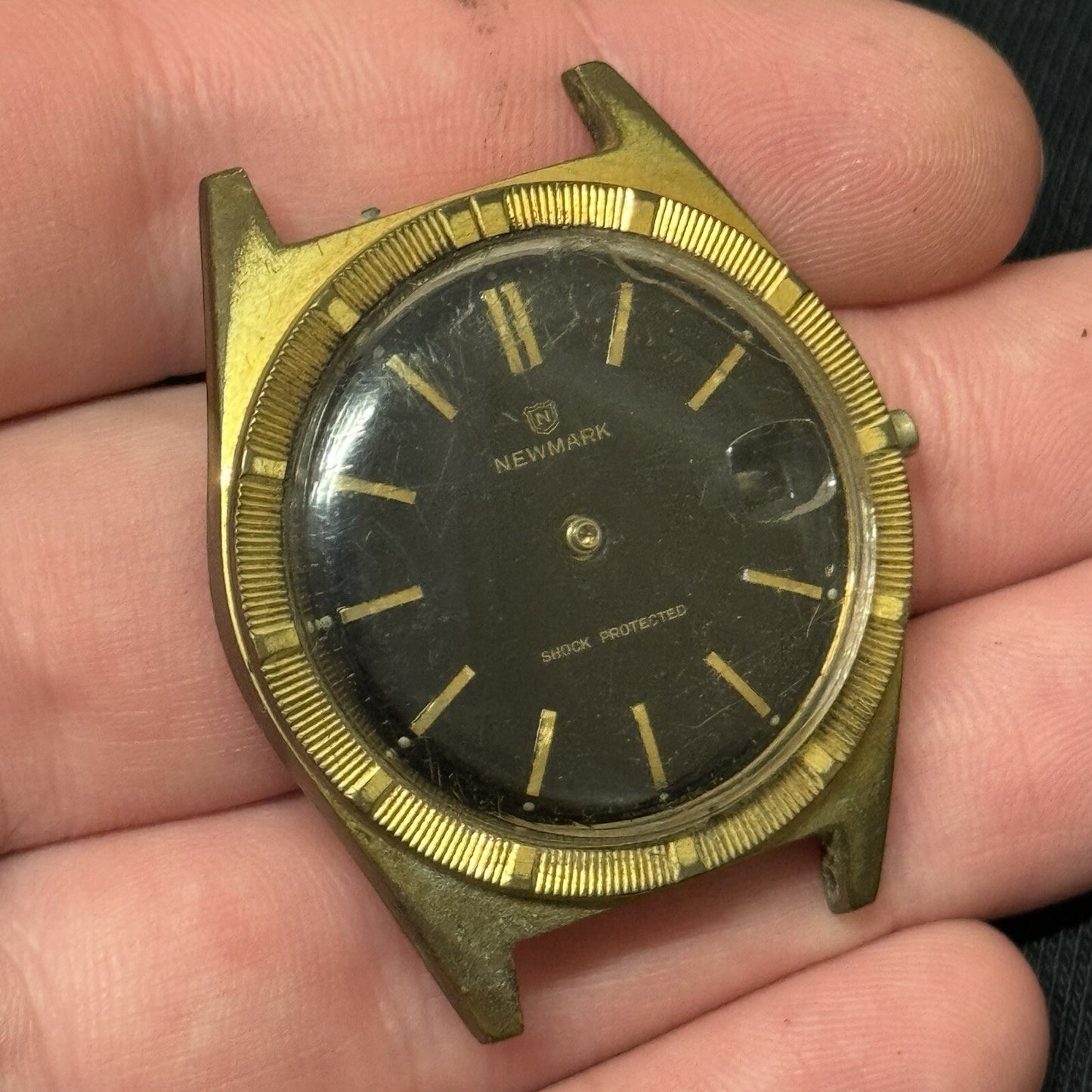 35mm Manual Wind Gents Vintage Newmark EB 8800 DT Movement Watch NON WORKING