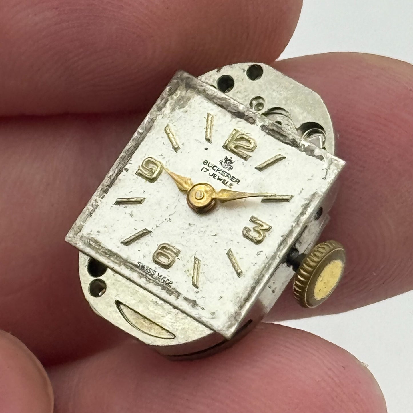 12.8mm Running Bucherer ETA 2355 Manual Wind Watch Movement PARTS REPAIR