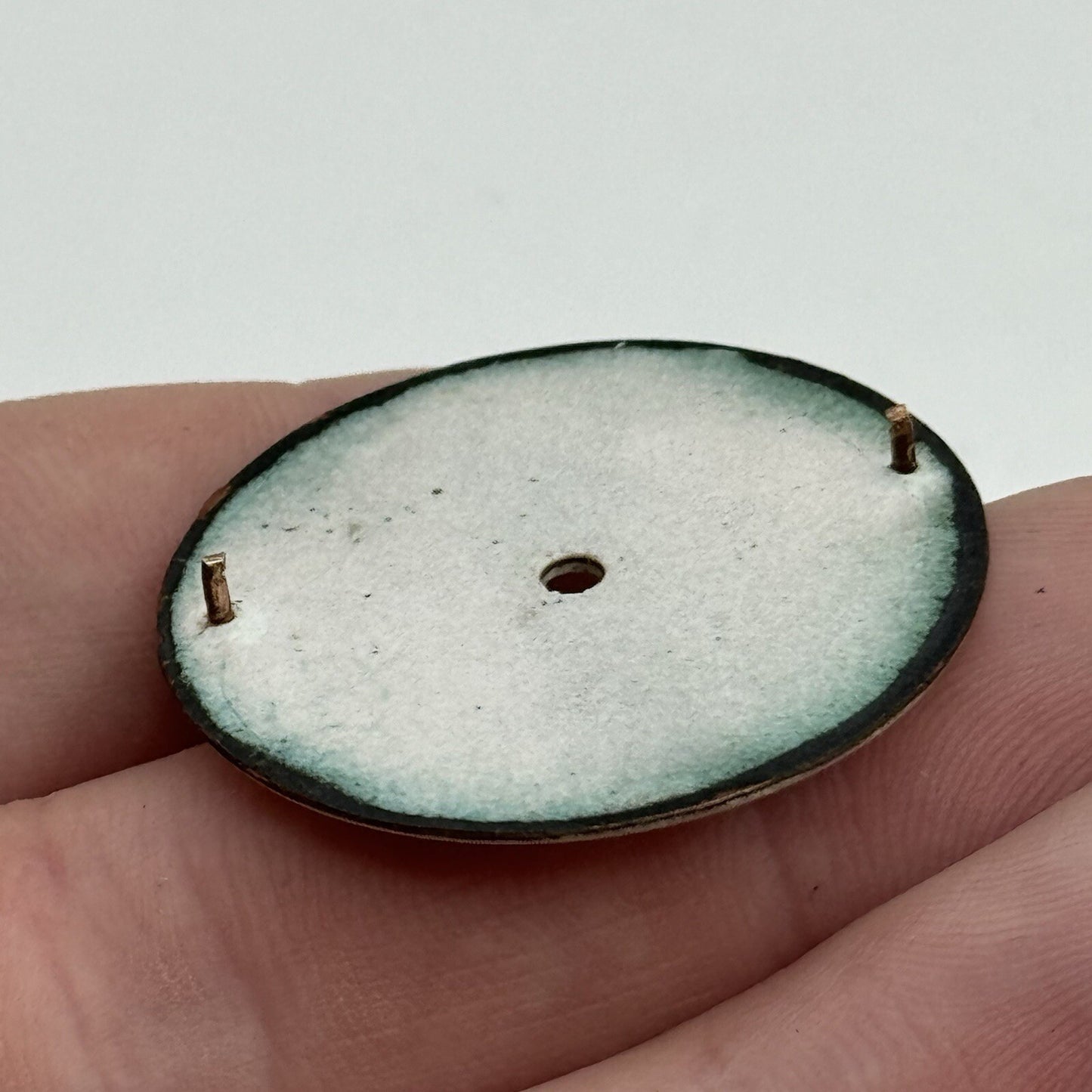 33.1mm Antique Beautiful Porcelain Patterned Pocket Watch Dial Spares Parts
