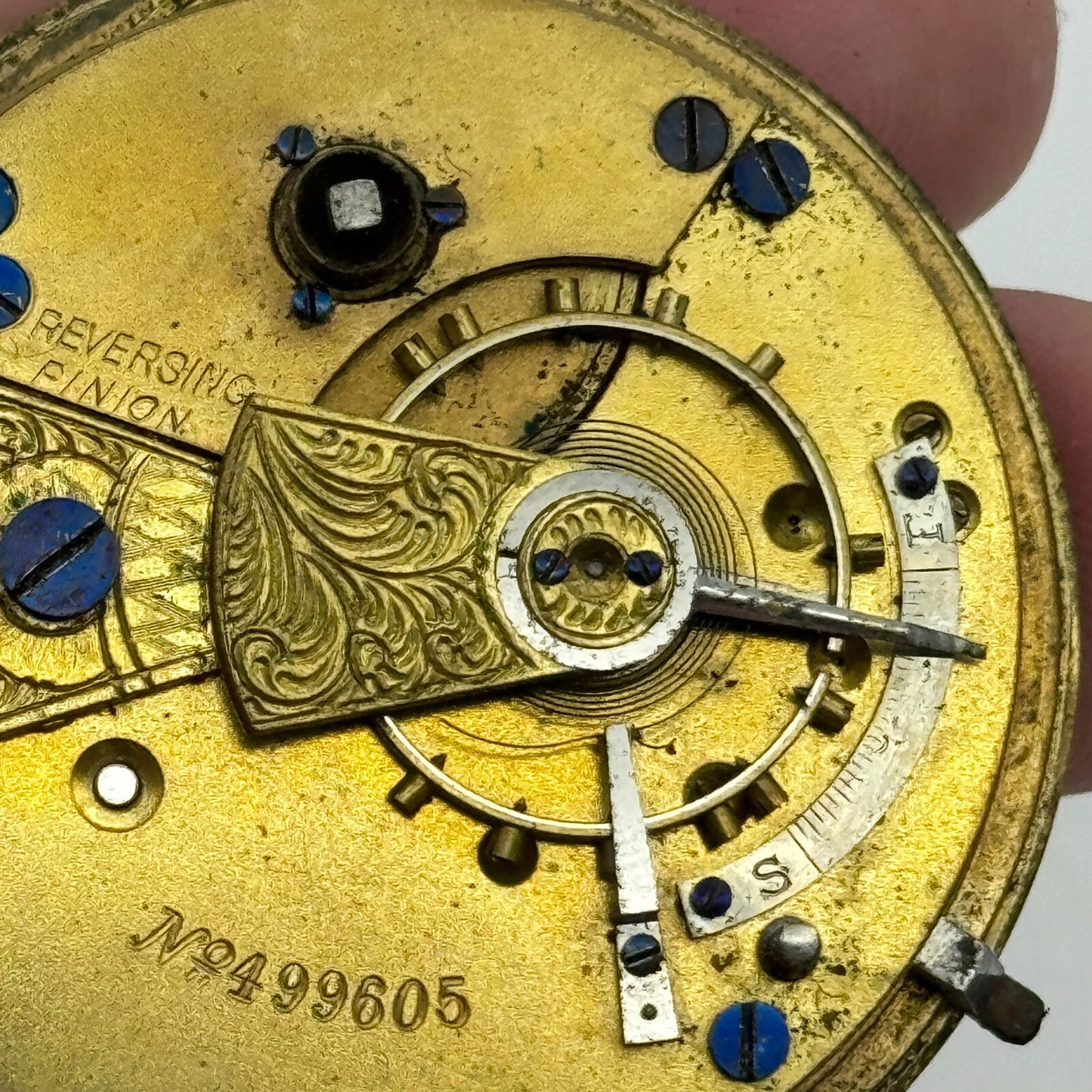 44.6mm Antique J G Graves Sheffield English Express Lever Pocket Watch Movement
