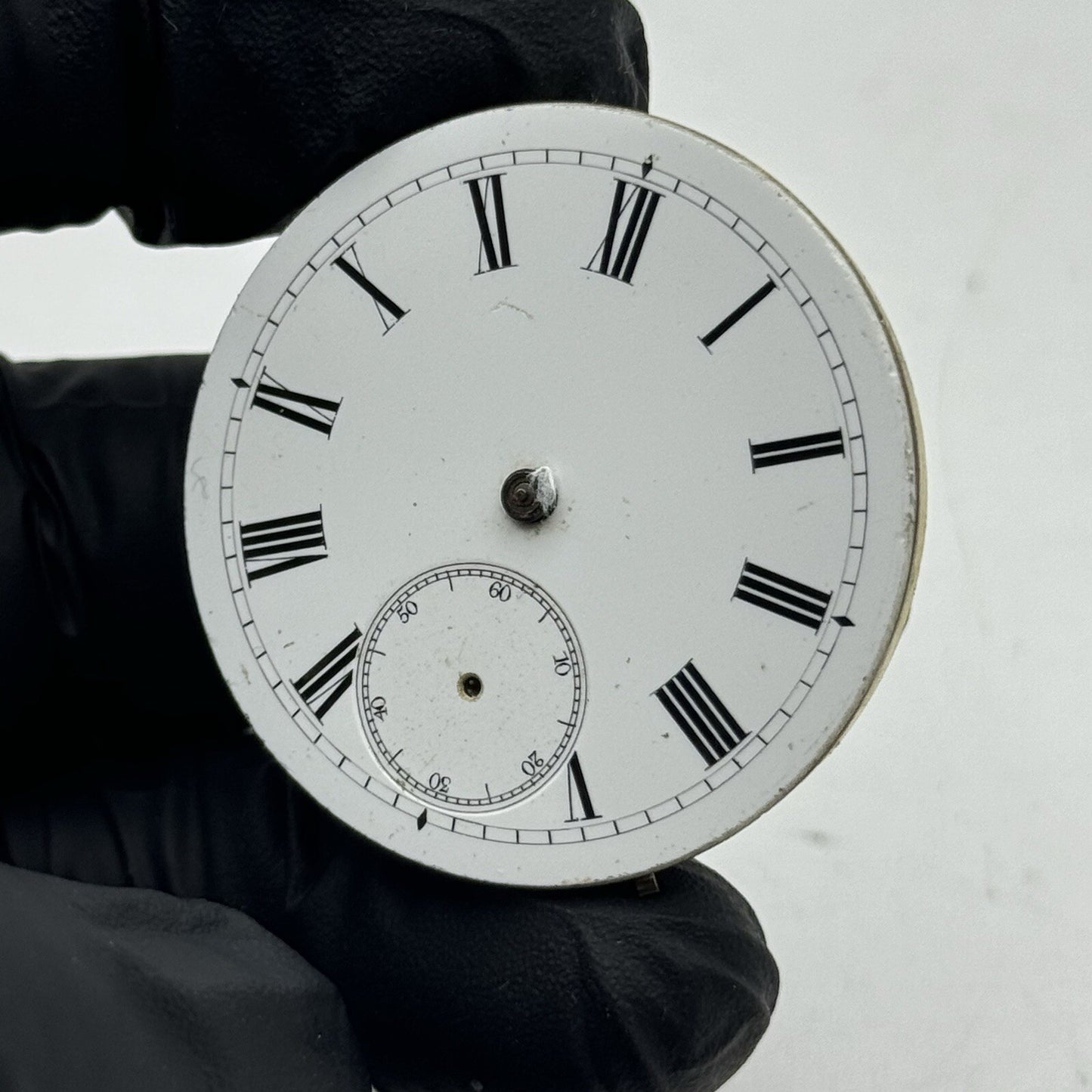 38.5mm High Quality White Porcelain Dial Cylinder Watch Movement Parts Repair