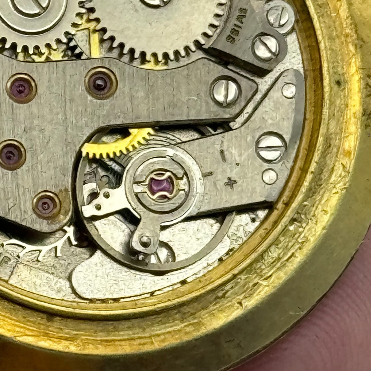 30.7mm Mens Everite FHF 82-4 Manual Wind Swiss Watch Movement PARTS REPAIR SPARE